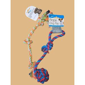 Dukes Pet Products Cotton Knotted Dog Pull Rope Toy 2 Pack